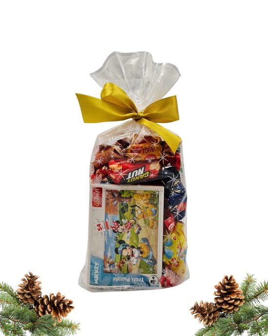 "Mazā ar puzli" Bērnu Ziemassvētku saldumu paciņa